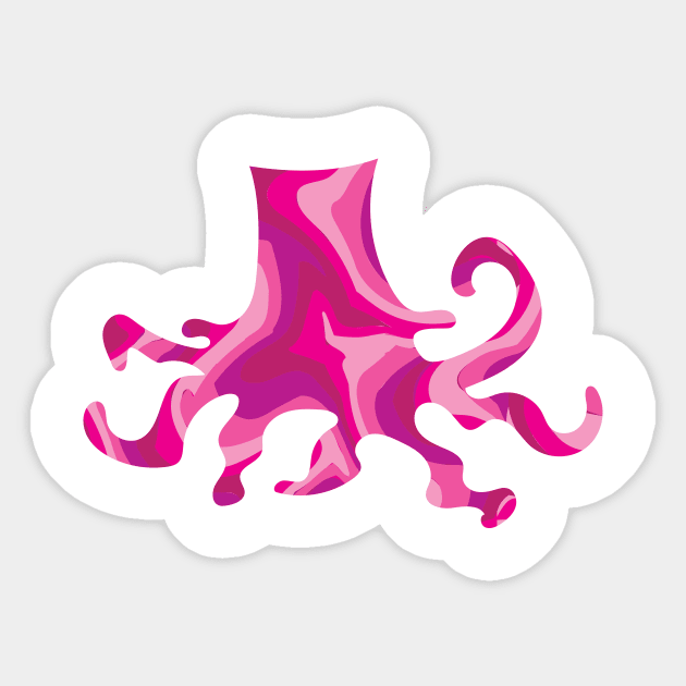 Octopus in a hat Sticker by SkelBunny